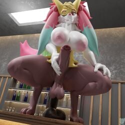 2025 3d_(artwork) alcohol_bottle anal anal_sex anthro areola bar big_breasts big_penis black_penis blender_(artwork) braixen breasts crouching digital_media_(artwork) dildo dildo_in_ass dildo_insertion dildo_sitting eyebrows futanari generation_6_pokemon genitals hi_res inner_ear_fluff inside intersex licking licking_lips looking_at_viewer masturbation nintendo nipples nude object_in_ass one_eye_closed penetration penis pink_areola pink_nipples pokemon pokemon_(species) red_eyes red_nose roflfox_(artist) seraphine_(maru_chan237) seraphine_(roflfox) sex_toy sex_toy_in_ass sex_toy_insertion solo spread_legs spreading tongue tongue_out tuft wink winking_at_viewer