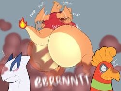ass_bigger_than_head big_ass big_butt blush_lines brutus_(megacoolbear) charizard fart fart_cloud fart_everywhere fart_fetish farting farts fat fat_ass fat_butt fat_male gay god ho-oh legendary_pokemon lugia megacoolbear_(artist) pokemon pokemon_(species) sniffing sniffing_farts starter_pokemon surprised_expression