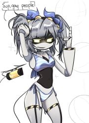 bikini female female_only j_(murder_drones) looking_at_viewer murder_drones robot