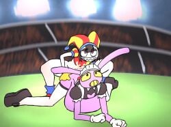 animated animation cumflation evil_pomni_(the_amazing_digital_circus) futa_on_male futanari inflation jax_(the_amazing_digital_circus) rasavr tagme the_amazing_digital_circus video