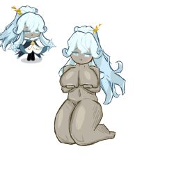 1girls big_breasts blush blushing_female breasts completely_naked completely_nude cookie cookie_run cookie_run_witch's_castle female female_naked female_nude female_only first_porn_of_character holding holding_breast kneeling kneeling_female long_hair nude nude_female on_knees reference_image shy snow_crystal_cookie solo solo_female solo_focus voluptuous white_background white_hair