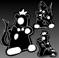 absurd_res ambiguous_gender anthro arsinnamon black_and_white cloak_only crown crown_only female feral group headgear hi_res humanoid male male/female male/male mammal monochrome multicolored_body murid murine raised_tail rat rat1_(arsinnamon) rat2_(arsinnamon) rat3_(arsinnamon) rat_king_(arsinnamon) rodent simple_background simple_coloring simple_eyes solo tail toony trio