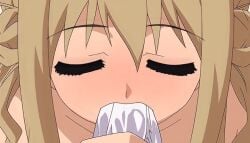 10s 1girls 2010 animated anime_screenshot blonde_hair brother_and_sister closed_eyes fellatio female haha_sange hentai koga_marie licking_penis lowres oral penis step-siblings stepbrother_and_stepsister tagme uncensored