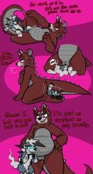 absurd_res animal_genitalia animal_penis anthro balls biped blue_blush blue_eyes blush bodily_fluids canid canine canine_genitalia canine_penis claws clitoris dialogue digital_media_(artwork) digitigrade dominant dominant_female dragon duo dusk_(overgrown_lizards) erection female female_on_top female_penetrated fur generation_7_pokemon genital_fluids genitals hi_res horn hybrid impregnation knot knotting knotting_symbol lycanroc male male/female male_on_bottom male_penetrating male_penetrating_female mammal mature_anthro mature_female midnight_lycanroc multicolored_body multicolored_fur mythological_creature mythological_scalie mythology nintendo nude nude_anthro nude_female on_bottom on_top penetration penile penile_penetration penis plazma pokemon pokemon_(species) precum pregnant red_body scalie sex sheath simple_background smile submissive submissive_male tail text thick_thighs trout_(artist) vaginal_fluids vaginal_knotting vaginal_penetration vaginal_penetration vulva