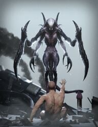 3d 3d_(artwork) abuse age_difference ballbusting beach blood castration cbt cock_and_ball_torture crash creepy creepypasta curves curvy dominant_female duo evolve female grey_skin helicopter holding_object horror horror_(theme) human humanoid larger_female looking_down male male/female monster monster_girl muscular muscular_male nightmare_fuel nightmare_waifu no_eyes older_female pain sand scary scrap sharp_teeth ship showing_teeth size_difference smaller_male submissive_male tail torture trash wraith_(evolve) younger_male