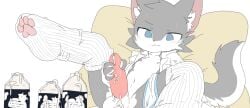 anthro balls bodily_fluids bottle breast_milking canid canine canis chano container cum ejaculation genital_fluids genitals humanoid lactating male mammal milk_bottle milk_container penis pillow solo wolf