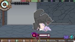 1girls 1monster animated cum cum_drip cum_in_pussy cum_inside game_cg gameplay_mechanics impregnation monster_black_market rape sex sound tagme vaginal_penetration video
