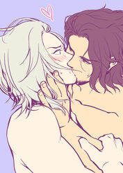 2boys ardyn_izunia final_fantasy final_fantasy_xv gay kissing male male/male male_only ravus_nox_fleuret tame yaoi