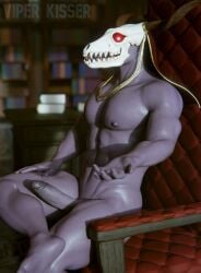 bone elias_ainsworth erection humanoid humanoid_genitalia humanoid_penis mahoutsukai_no_yome male male_focus male_only nude penis red_eyes skull skull_head solo solo_male viperkisser