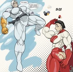 bushmannerino conquest_(invincible) gilf invincible invincible_(comics) invincible_(tv_series) mature_female milf muscular muscular_arms muscular_female muscular_legs muscular_thighs newgrounds newgrounds_username older_female omni-man rule_63 scar scar_across_eye scar_on_face superhero thick_thighs tight_clothing tight_fit torn_clothes villainess wide_hips
