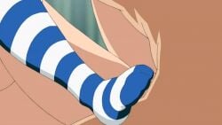 10s 1girls 2010 animated anime_screenshot feet female haha_sange hentai koga_marie koga_tomonori no_shoes nude sex socks striped_legwear tagme thighs