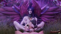 4k blender cum cumshot cumshot_in_chest dekquciz foot_focus foot_play foot_worship footjob footjob_with_legwear footwear forest league_of_legends morgana no_ai