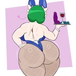 1girls anthro ass ass ass_bigger_than_head ass_focus atomarts back_view big_ass big_breasts big_butt bunny_ears bunnysuit butt_focus dildo female female_only gardenia_(pokemon) gardevoir green_hair hand_on_hip only_female pokémon_(species) pokemon pokemon_(species) rear_view sex_toy simple_background solo solo_female solo_focus tagme thick thick_ass thick_thighs toy white_body white_skin wine wine_glass