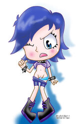 blue_hair cartoon_network female footwear hi_hi_puffy_amiyumi human metta-ni-nai metta_ni_nai neckwear white_background wristwear yumi_yoshimura