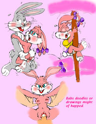 anthro babs_bunny bugs_bunny female fur furry human looney_tunes male mammal rabbit straight tagme tiny_toon_adventures toonpimp uncensored