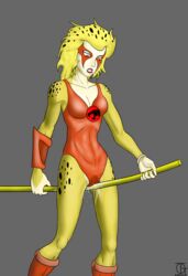 2007 artist_request athletic cheetah cheetara iranian leotard middle_eastern_female object_in_pussy persian_female pussy_juice tagme thundercats weapon یوزپلنگ