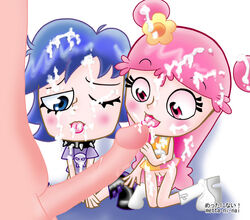 ami_onuki blue_hair cartoon_network female footwear hi_hi_puffy_amiyumi human male metta-ni-nai metta_ni_nai neckwear pale_skin white_background wristwear yumi_yoshimura