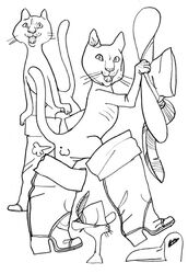 cat domestic_cat fairy_tales male public_domain puss_in_boots simple_background tagme white_background