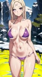 1girls ai_generated bbl beautiful cute_face forehead forest_background hetalia huge large_ass nyo!russia peeing piss_soaked playful shit slavic