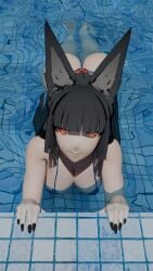 1girls 3d 3d_(artwork) animal_ears atist: big_ass big_breasts big_butt bikini_bottom bikini_top black_hair bottomless bra breasts breasts breasts closed_mouth female female female_focus female_only fox_ears fox_girl hair hips hoshimi_miyabi kivi976 long_hair looking_at_another looking_at_viewer mammal nipples panties pool red_eyes smile solo solo_female solo_focus sweat tagme thick thick_ass thick_legs thick_thighs thighs topless topwear underwear wet wet_body wet_skin white_body white_skin zenless_zone_zero