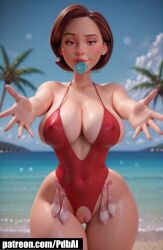 ai_generated big_ass big_breasts cleft_of_venus condom condom_belt condom_in_mouth crotchless helen_parr innie_pussy large_ass large_breasts milf pin3d pussy swimsuit swimwear tagme the_incredibles thick_thighs thighs used_condom used_condoms