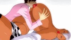 1girls asian asian_female big_ass big_breasts bimbo bimbo_body bimbo_lips breast_sucking breasts busty cleavage close-up dark-skinned_female dark_skin digital_drawing_(artwork) digital_media_(artwork) eiden exposed_breasts exposed_nipples eyebrows eyelashes eyes female gg_quatre gigantic_breasts gri_gri grinis_quatre_gricom hair haku_nyu_mu hips huge_breasts human hyper hyper_breasts large_breasts larger_female legs lips long_hair massive_breasts mature mature_female nipple_stimulation puffy_nipples purple_eyes school_uniform sucking sucking_nipples thick thick_legs thick_lips thick_thighs thighs thong_above_skirt upper_body voluptuous white_hair wide_hips