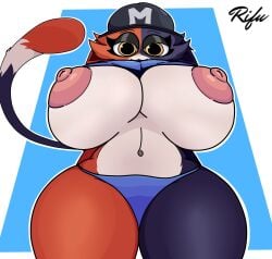 :3 animal_ears animal_humanoid anthro anthro_female anthro_only anthrofied areola areolae arms_behind_back artist_name artist_signature big_breasts big_thighs black_cap black_eyebrows black_eyelashes black_eyeshadow black_pupils blue_panties breasts breasts_out calico_cat calico_cat_humanoid cap cat cat_ears cat_eyes cat_humanoid cat_mouth cat_tail catgirl curvy curvy_thighs ears ears_back ears_down eyebrows eyelashes eyes eyeshadow feline feline_ears feline_humanoid feline_tail female female_focus female_humanoid female_only fortnite fortnite:_battle_royale fur furry furry_breasts furry_ears furry_female furry_only furry_tail humanoid letter looking_at_viewer mammal mammal_breasts mammal_humanoid meow_skulls meow_skulls_(fortnite) meowskulls multicolored_fur nipples panties pink_nipples pupils rifurabbit simple_background solo solo_female solo_focus tagme thighs three_tone_fur white_breasts yellow_eyes