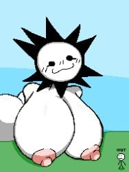 1boy :3 big_ass big_breasts black_sun doom.exe female jp20414_(artist) male pixel_(artwork) pixel_art size_difference sun white_skin