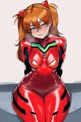 1girls ai_generated asuka_langley_sohryu blue_eyes bodysuit neon_genesis_evangelion red_hair taboo_tao