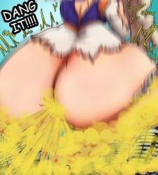 1girls ass big_ass big_breasts blonde_hair blush boku_no_hero_academia bottom_heavy bottom_heavy_female bubble_butt building building_destruction fart fart_cloud fart_destruction fart_fetish farting female giantess huge_ass huge_fart inexorablecompulsio larger_female mount_lady my_hero_academia red_eyes ripped_clothing ripped_pants takeyama_yuu