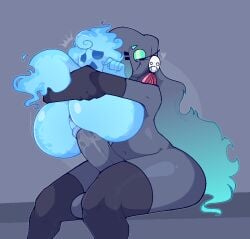 1boy 1futa 4_fingers 5_fingers ambiguous_gender ambiguous_penetrated anal anal_fluids anal_sex anus artist_name ass balls big_balls big_butt big_penis black_sclera blue_anus blue_body blue_eyes blue_hair blue_pseudo_hair bodily_fluids chair_position clothing colored digital_media_(artwork) dozighost duo elemental_creature english_text erection eyeliner eyeshadow female female_(lore) fingers fire fire_creature flaming_hair from_behind_position frown futa/ambiguous futa/female futa_on_male futa_penetrating futa_penetrating_ambiguous futanari genital_fluids genitals ghost glistening glistening_body glistening_butt glistening_genitalia glistening_penis glistening_skin grey_body hair half-closed_eyes haze_(dozighost) holding_another huge_cock humanoid humanoid_genitalia humanoid_penis intersex intersex/ambiguous intersex/female intersex_penetrating intersex_penetrating_ambiguous legwear legwear_only long_hair long_pseudo_hair makeup male mostly_nude multicolored_hair narrowed_eyes not_furry nude open_mouth penetration penile penile_penetration penis pseudo_hair sex shaded signature simple_background sitting smile smirk spirit stockings stockings_only text thick_thighs thigh_highs two_tone_hair watermark wide_hips
