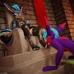 1:1 3d_(artwork) absurd_res animal_genitalia animal_penis anthro anthro_on_anthro balls basement biped black_body black_clothing black_fur blender_(artwork) blender_cycles blue_body blue_fur blue_penis bodily_fluids bondage bound canid canine canine_genitalia canine_penis canis chair claws clothed clothing cum cum_dripping_from_penis cum_on_penis depth_of_field digital_media_(artwork) dominant dragonplayer dragonplayer_(character) dungeon duo erection feet fingers foot_fetish foot_in_mouth foot_play foot_suck forced fox fur furniture gag gagged genital_fluids genitals grey_body grey_fur hair hand_on_penis hi_res hindpaw inside jacket jex jexouium kneeling kneeling_on_ground knot leather leather_clothing leather_jacket leather_legwear leather_thigh_highs leather_topwear legwear male male/male mammal masturbation mccheese178 multicolored_body nude on_chair on_ground open_mouth orgasm paw_in_mouth paw_sucking paws penis purple_body purple_fur red_body red_fur reflection rexouium sex sitting sitting_on_chair sitting_on_throne slim slim_anthro slim_male slim_sub smile submissive submissive_male sucking tail thigh_highs throne throne_room topwear white_body white_fur