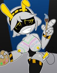 bodypaint breasts bunny_ears female female_only murder_drones nude robot robot_girl tcross v_(murder_drones)
