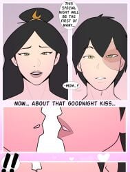 ! age_difference avatar_the_last_airbender blush blush_lines blushing burn_scar close-up comic comic_page cropped crown_braid golden_eyes hairbun incest jopuari king kissing long_hair mature mature_female mother_and_son passionate passionate_kiss prince queen royal royalty scar staring tied_hair ursa_(avatar) zuko