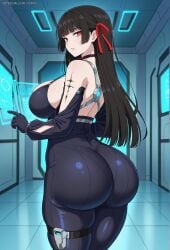 ai_generated bubble_butt chisa_(wuthering_waves) looking_back pixify07 presenting_ass