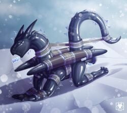 anal anal_sex asphyxiation bondage bondage bound breath_play clothing dildo dragon feral hi_res latex latex_clothing magic male mythological_creature mythological_scalie mythology n1k0 penetration rubber_clothing scalie sensory_deprivation sex_toy sex_toy_insertion skinsuit solo tail tight_clothing