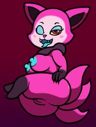 2017 anthro ass big_breasts blush breasts canine female fox fur furry furry_only looking_at_viewer mammal monster mr.under multi_tail open_mouth pink_fur presenting presenting_pussy pussy shortstack simple_background smile solo tail telemonster thick_thighs tongue tongue_out tuft wink yossi yossi_(telemonster)