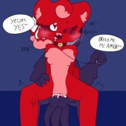 1ambiguous 1ambiguous1girl 1girls 2d 2d_(artwork) 2d_artwork ambiguous ambiguous_gender bear bird black_sclera blush bobby_bearhug bow_in_hair collar cum cum_in_pussy cum_inside dark_purple_hair drawing drawn drool drooling english english_text female heart-shaped_pupils leash leash_and_collar leashed_collar mob_entertainment nightmare_critters poe_(poppy_playtime) ponytail poppy_playtime poppy_playtime_(chapter_3) poppy_playtime_(chapter_4) red_fur riding riding_penis sharp_teeth smiling_critters smiling_with_teeth tattoo text text_bubble tugging_leash white_eyes