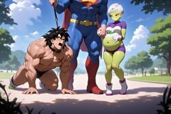 ai_generated ass breasts broly broly_(dragon_ball_super) cheelai collar crossover cuckold dc_comics death_battle dog_walking domination dragon_ball happy holding_hands nodiff park parody pet petplay powerscaling pregnant property rthly shitpost superman walking