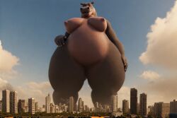 ai_generated bbw dreamworks female giantess gloria_the_hippopotamus macro madagascar_(series) perchance_ai