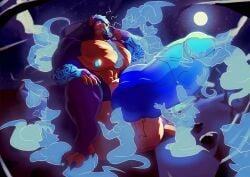 absurd_res animal_genitalia anthro areola armpit_sniffing balls big_areola big_balls big_muscles big_nipples big_pecs big_penis bodily_fluids canid canine canis chair cum deity digital_drawing_(artwork) digital_media_(artwork) dragon fur furniture genital_fluids genitals ghost group hair hi_res huge_areola huge_balls huge_muscles huge_nipples huge_pecs huge_thighs hybrid hyper hyper_balls hyper_genitalia knot knotted_penis lewdoverich light long_tail male male_anthro mammal moon moonlight multi_tail multicolored_body multicolored_fur muscular muscular_anthro muscular_arms muscular_legs muscular_male muscular_thighs mythological_creature mythological_scalie mythology night nipples nude pecjob pecs penis rubbing_penis scalie sex sheath size_difference sky sniffing soules_(character) spirit star starry_sky stepped_on tail tattoo thick_thighs thick_tongue throne tongue transformation wolf worship