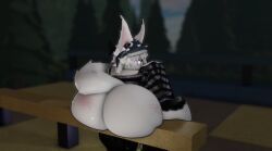 1girls 3d ass big_ass bottom_heavy female_only furry gigantic_ass hyper_ass looking_at_viewer roblox robloxian seductive_look seductive_smile self_upload tail