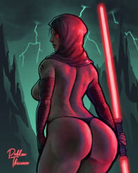 1girl 1girls 2026 ass big_ass big_breasts breasts corrupted corruption female female_only lightsaber pablowthiccasso rey sith sith_rey solo star_wars tagme