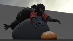 bbw big_ass big_breasts breasts bubble_butt female furry huge_ass huge_breasts overweight queenofthekabuto tagme thick_thighs weight_gain wide_hips