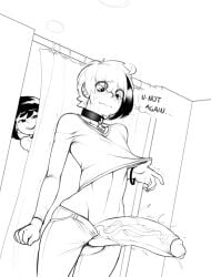 1boy artist_request cock monochrome penis solo tagme veiny_penis