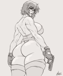 1girls ass back ghost_in_the_shell kusanagi_motoko nr4ces solo