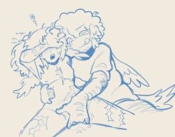 1ambiguous 1boy 1x1x1x1 ambiguous_gender artist_upload crying finger_fuck fingering head_wings male selfcest shedletsky sketch uncolored wings