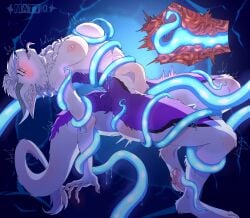 absurd_res ahe_gao anthro areola arwok blue_tentacles blush bodily_fluids breast_play breasts cave chest_tuft claws curvy_figure digitigrade dragon fangs female female_penetrated fluffy fluffy_tail fucked_silly fur furred_dragon furred_scalie genitals hi_res horn inner_ear_fluff internal long_tail looking_pleasured mattio mythological_creature mythological_scalie mythology nipples open_mouth pawpads paws penetration red_eyes restrained rough_sex scalie sex shaking slime smile solo stomach_bulge suspended_via_tentacles tail tears tears_of_pleasure teeth tentacle tentacle_in_vagina tentacle_penetration tentacle_sex tongue tongue_out tuft vaginal_penetration vaginal_penetration vulva white_body white_fur