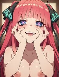 1girls ai_generated civitai female female_focus female_only go-toubun_no_hanayome heart-shaped_pupils looking_at_viewer more_at_source nakano_nino nochekaiser881 sole_female solo solo_female tagme yandere yandere_eyes yandere_stare yandere_trance