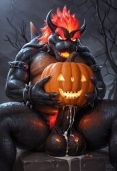 1anthro 1boy 1male 1man ai_generated anthro balls ballsack big_balls big_cock big_dick big_penis big_testicles black_body black_skin bowser bowser's_fury civitai claws cock cum cum_inside dick ejaculation erect_penis erection food_penetration food_play fucking_pumpkin fury_bowser genitals glowing_eyes halloween horns improvised_sex_toy ironwill252 koopa male male_focus male_only male_pubic_hair mario_(series) masturbation nintendo nude nuts nutsack penetrable_sex_toy penis pubes pubic pubic_hair pumpkin pumpkin_masturbation red_pubic_hair reptile sagging_balls sagging_testicles saggy_balls scalie scrotum self_upload solo solo_focus solo_male spikes testicles vein veins veins_on_dick veiny_cock veiny_dick veiny_penis